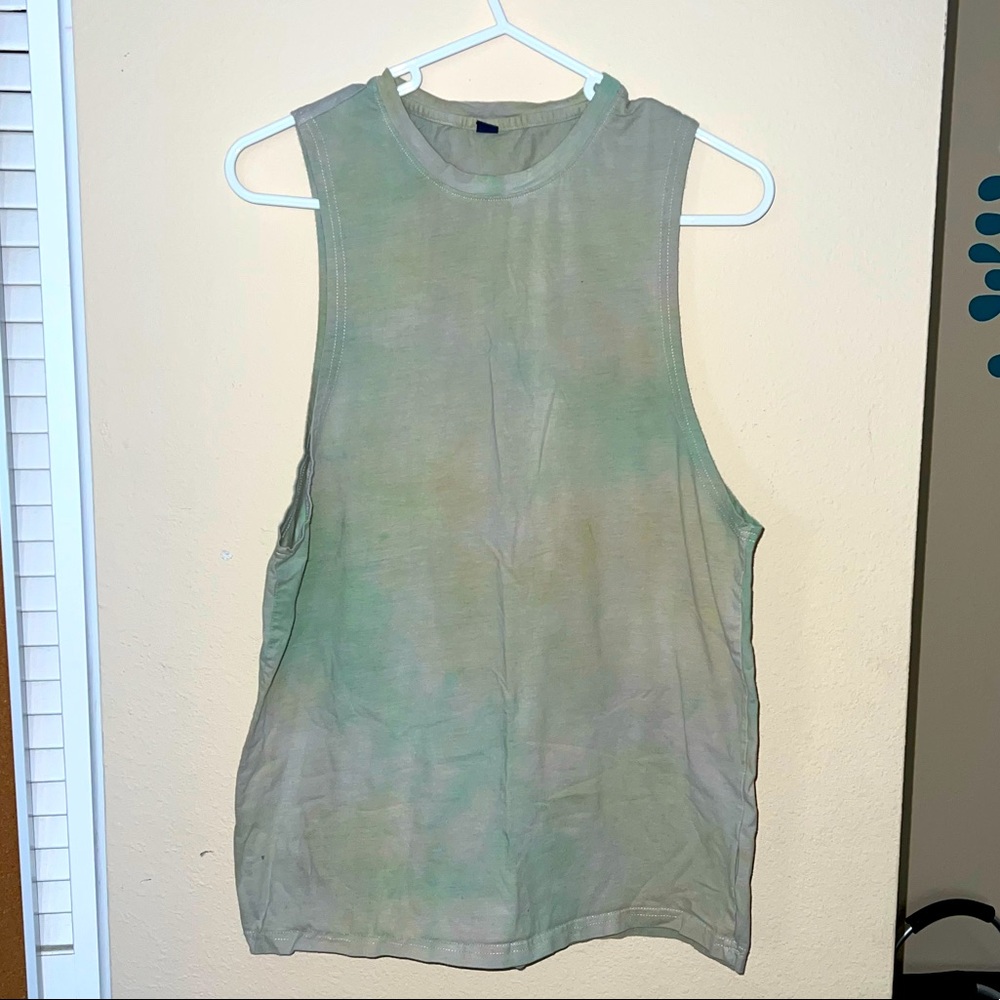 size small tie dye muscle shirt